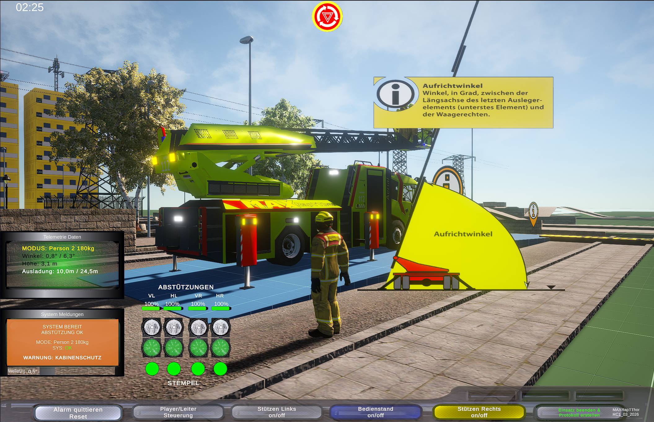 Längsneigung Training